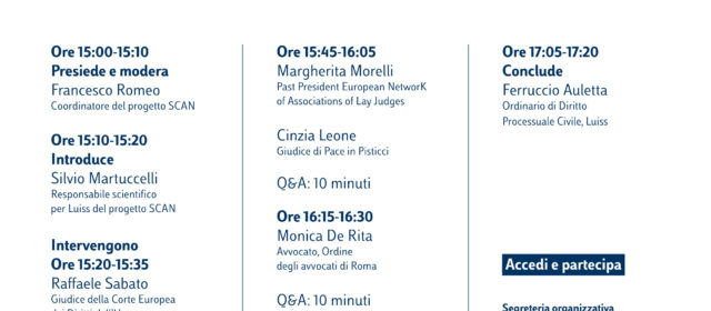 LUISS e-Seminar European Small Claims Procedure: l’esperienza italiana